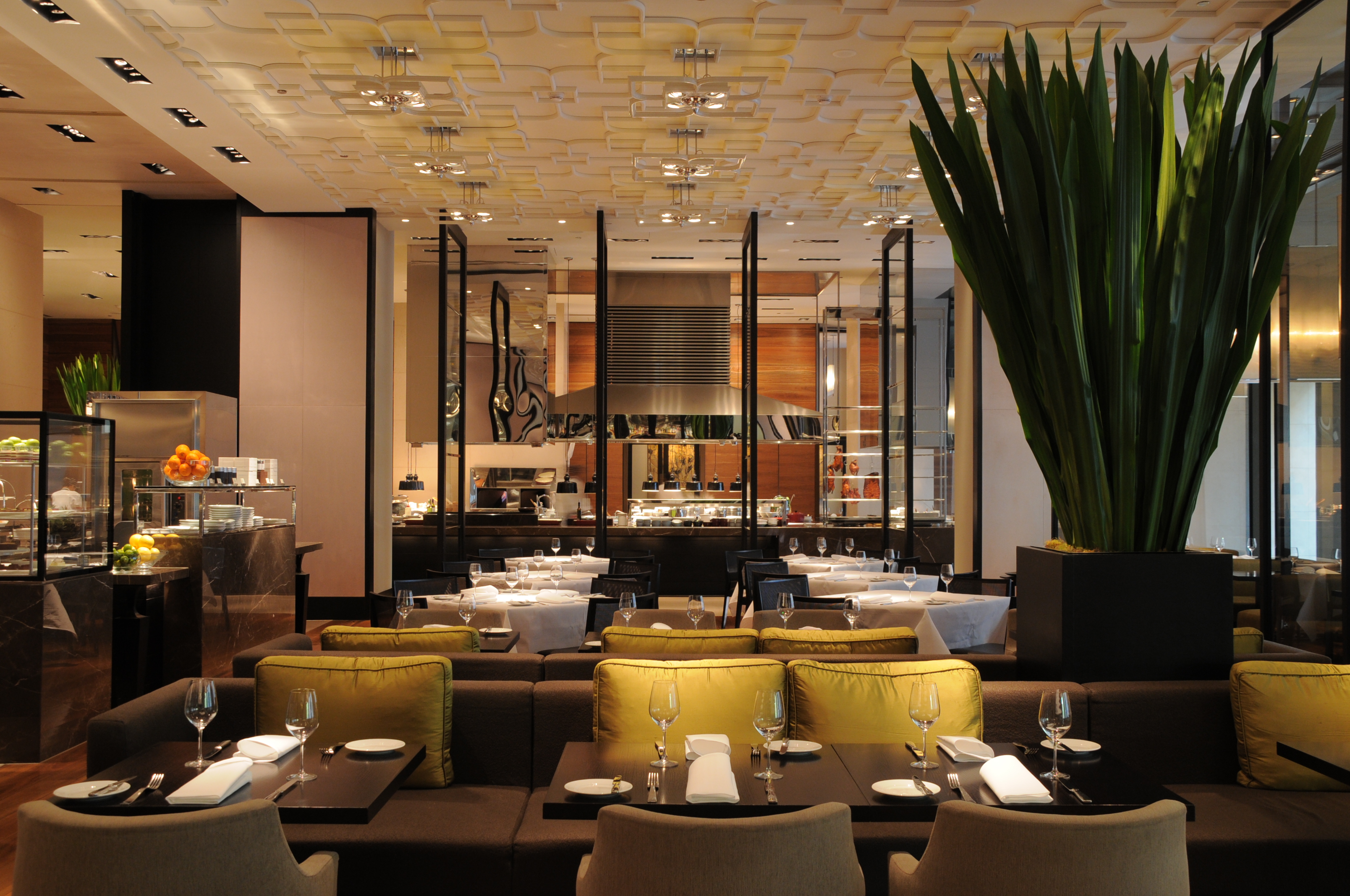 Upscale restaurant dining room